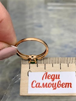 *Кольцо р.17,5 Изумруд цв Красное арт. 1831058-923 вес 1,88 г - фото 186523