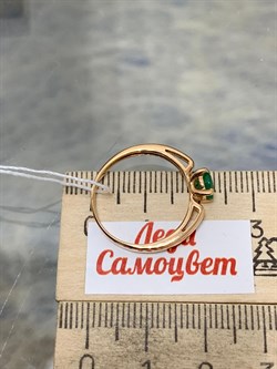 *Кольцо р.17,5 Изумруд цв Красное арт. 1831058-923 вес 1,88 г - фото 186525