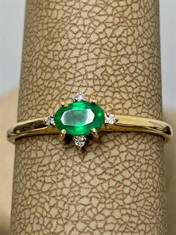 *Кольцо р.20 Изумруд цв Лимонное арт. 10833174-146 вес 1,86 г - фото 186570