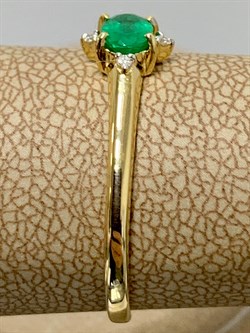 *Кольцо р.20 Изумруд цв Лимонное арт. 10833174-146 вес 1,86 г - фото 186574