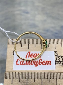 *Кольцо р.20 Изумруд цв Лимонное арт. 10833174-146 вес 1,86 г - фото 186578