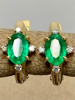 *Серьги Изумруд цв Лимонное арт. 2833174-365 вес 2,55 г - фото 186588