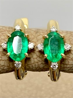 *Серьги Изумруд цв Лимонное арт. 2833174-365 вес 2,55 г - фото 186590