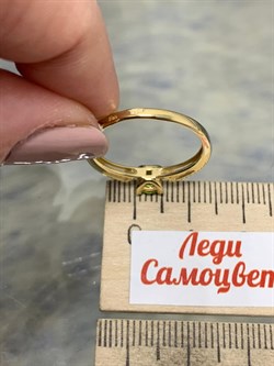 *Кольцо р.18,5 Хризолит цв Лимонное арт. 10511058-048 вес 2,09 г - фото 186745