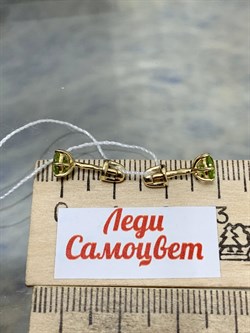 *Пусеты  Хризолит цв Лимонное арт. 24590126-877 вес 1,22 г - фото 186761 *Пусеты  Хризолит цв Лимонное арт. 24590126-877 вес 1,22 г - фото 186761