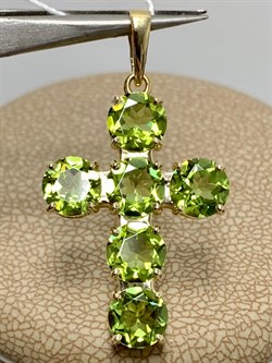 *Подвеска Хризолит цв Лимонное арт. 80560272-327 вес 3,13 г - фото 186789