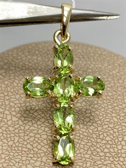 *Подвеска Хризолит цв Лимонное арт. 80550142-348 вес 1,89 г - фото 186817