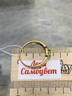 *Кольцо р.18,5 Хризолит цв Лимонное арт. 10510341-090 вес 2,41 г - фото 186835