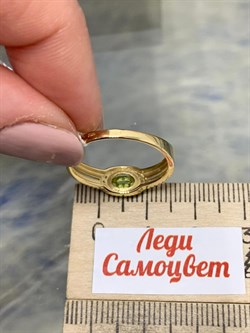 *Кольцо р.18,5 Хризолит цв Лимонное арт. 10510341-090 вес 2,41 г - фото 186837