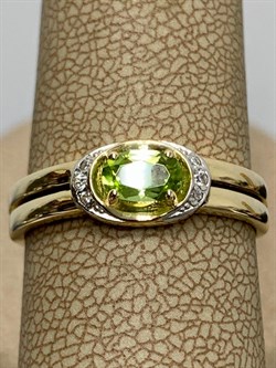 *Кольцо р.18,5 Хризолит цв Лимонное арт. 10510341-090 вес 2,41 г - фото 186839