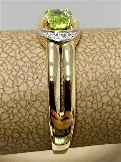 *Кольцо р.18,5 Хризолит цв Лимонное арт. 10510341-090 вес 2,41 г - фото 186840