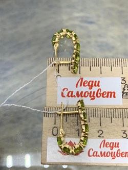 *Серьги Хризолит цв Лимонное арт. 2550309ж-263 вес 5,01 г - фото 186846