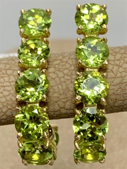 *Серьги Хризолит цв Лимонное арт. 2550309ж-263 вес 5,01 г - фото 186851