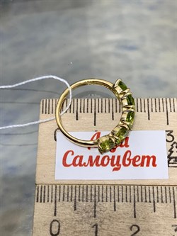 *Кольцо р.17,5 Хризолит цв Лимонное арт. 10550309-331 вес 2,59 г - фото 186853