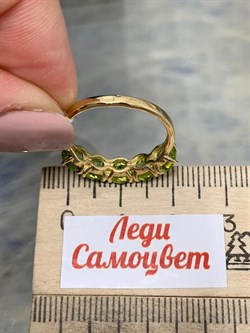 *Кольцо р.17,5 Хризолит цв Лимонное арт. 10550309-331 вес 2,59 г - фото 186855