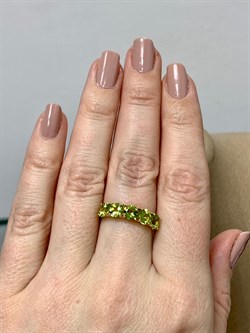 *Кольцо р.17,5 Хризолит цв Лимонное арт. 10550309-331 вес 2,59 г - фото 186856