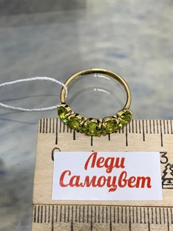 *Кольцо р.18,5 Хризолит цв Лимонное арт. 10550309-897 вес 2,59 г - фото 186865