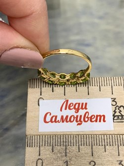 *Кольцо р.18,5 Хризолит цв Лимонное арт. 10550309-897 вес 2,59 г - фото 186866