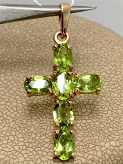 *Крест Хризолит цв Красное арт. 8560142-467 вес 2,13 г - фото 187035 *Крест Хризолит цв Красное арт. 8560142-467 вес 2,13 г - фото 187035