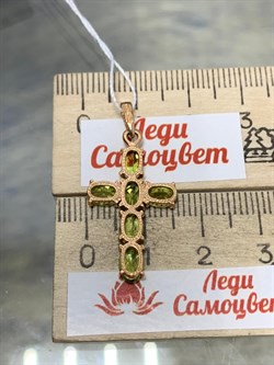 *Крест Хризолит цв Красное арт. 8560142-467 вес 2,13 г - фото 187037 *Крест Хризолит цв Красное арт. 8560142-467 вес 2,13 г - фото 187037