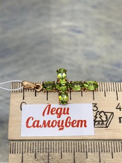 *Крест Хризолит цв Красное арт. 8560142-467 вес 2,13 г - фото 187038 *Крест Хризолит цв Красное арт. 8560142-467 вес 2,13 г - фото 187038