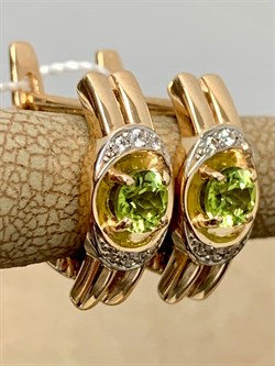 *Серьги Хризолит цв Красное арт. 20510141-621 вес 3,39 г - фото 187060 *Серьги Хризолит цв Красное арт. 20510141-621 вес 3,39 г - фото 187060