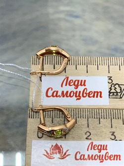 *Серьги Хризолит цв Красное арт. 20510141-621 вес 3,39 г - фото 187064 *Серьги Хризолит цв Красное арт. 20510141-621 вес 3,39 г - фото 187064