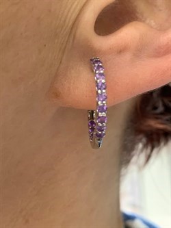 *Серьги Конго Аметист арт. 2340061315-861 Вес 3,45 г - фото 187258