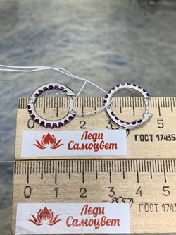 *Серьги Конго Аметист арт. 2340061315-861 Вес 3,45 г - фото 187261