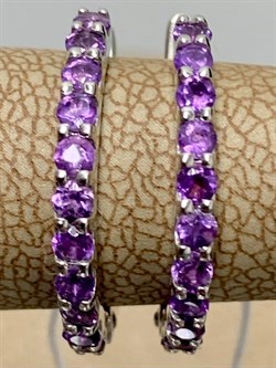 *Серьги Конго Аметист арт. 2340061315-861 Вес 3,45 г - фото 187264