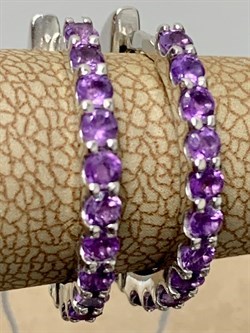 *Серьги Конго Аметист арт. 2340061315-861 Вес 3,45 г - фото 187265