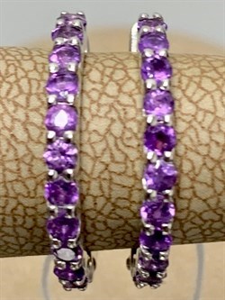 *Серьги Конго Аметист арт. 2340061315-861 Вес 3,45 г - фото 187266