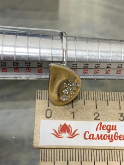 *Кольцо р.18,5 Белый Фианит арт. R09219з-369 Вес 6,78 г - фото 187461