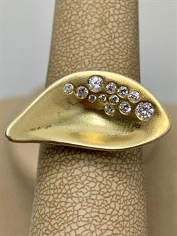 *Кольцо р.18,5 Белый Фианит арт. R09219з-369 Вес 6,78 г - фото 187465