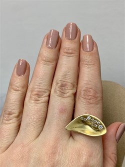 *Кольцо р.18,5 Белый Фианит арт. R09219з-369 Вес 6,78 г - фото 187466