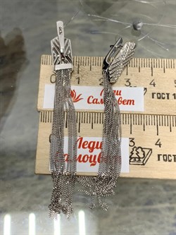 *Серьги Белый Бр цв Белое арт. 2-107-726-420 вес 7,95 г - фото 187542 *Серьги Белый Бр цв Белое арт. 2-107-726-420 вес 7,95 г - фото 187542