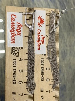 *Серьги Белый Бр цв Белое арт. 2-107-726-420 вес 7,95 г - фото 187545 *Серьги Белый Бр цв Белое арт. 2-107-726-420 вес 7,95 г - фото 187545