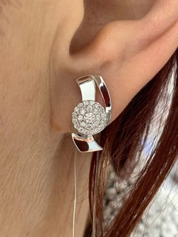 *Серьги Белый Бр цв Белое арт. 2-107-334-180 (вес 3,6 г) - фото 187551 *Серьги Белый Бр цв Белое арт. 2-107-334-180 (вес 3,6 г) - фото 187551