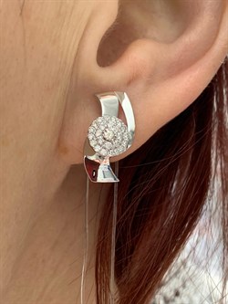 *Серьги Белый Бр цв Белое арт. 2-107-334-180 (вес 3,6 г) - фото 187552 *Серьги Белый Бр цв Белое арт. 2-107-334-180 (вес 3,6 г) - фото 187552