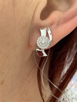 *Серьги Белый Бр цв Белое арт. 2-107-334-180 (вес 3,6 г) - фото 187553 *Серьги Белый Бр цв Белое арт. 2-107-334-180 (вес 3,6 г) - фото 187553