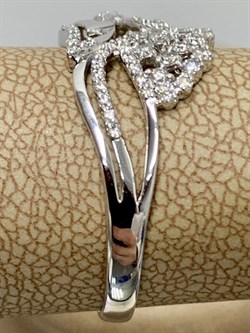 *Кольцо р.20 Белый Бр цв Белое арт. 1-107-495-239 вес 2,32 г - фото 187592