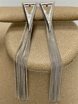 *Серьги Белый Бр цв Белое арт. 2-107-725/1-854 вес 6,32 г - фото 187600 *Серьги Белый Бр цв Белое арт. 2-107-725/1-854 вес 6,32 г - фото 187600