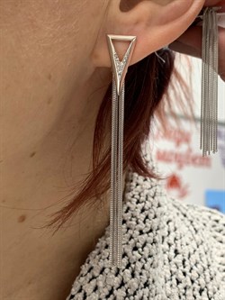 *Серьги Белый Бр цв Белое арт. 2-107-725/1-854 вес 6,32 г - фото 187602 *Серьги Белый Бр цв Белое арт. 2-107-725/1-854 вес 6,32 г - фото 187602