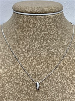 *Колье р.45 Белый Бр цв Белое арт 6-302-604 (вес 1,78 г) - фото 187617