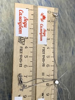 *Колье р.45 Белый Бр цв Белое арт 6-302-604 (вес 1,78 г) - фото 187618