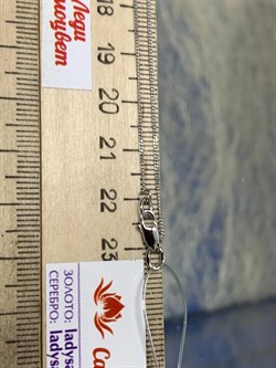 *Колье р.45 Белый Бр цв Белое арт 6-302-604 (вес 1,78 г) - фото 187621