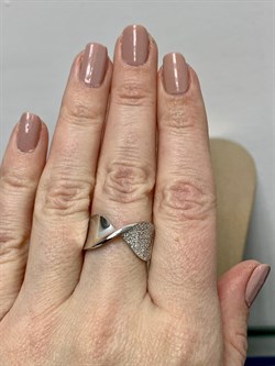 *Кольцо р.18 цв Белое арт. 1-208088-00-00-716 (вес 3,06 г) - фото 187633