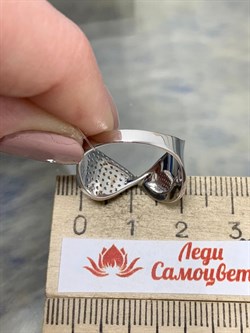 *Кольцо р.18 цв Белое арт. 1-208088-00-00-716 (вес 3,06 г) - фото 187634