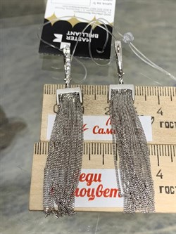 *Серьги Белый Бр цв Белое арт 2-107-262-738 вес 8,46 г - фото 187686