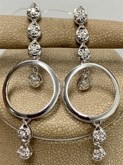 *Серьги Белый Бр цв Белое арт. 2-107-078-021 (вес 9,05 г) - фото 187722 *Серьги Белый Бр цв Белое арт. 2-107-078-021 (вес 9,05 г) - фото 187722